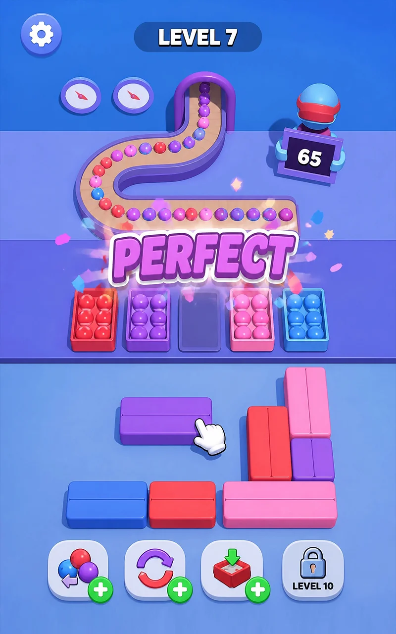 Lumin Sphere Pack screenshot - block sliding